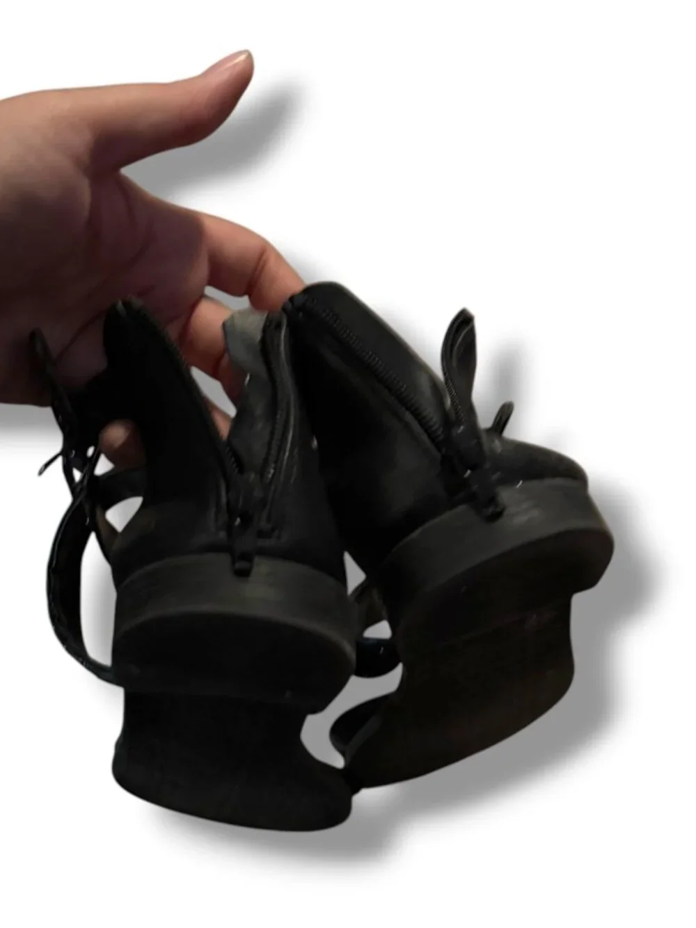 Rebecca Bond / FleecKer & Bond Studded Sandals – Black – Size 9.5M